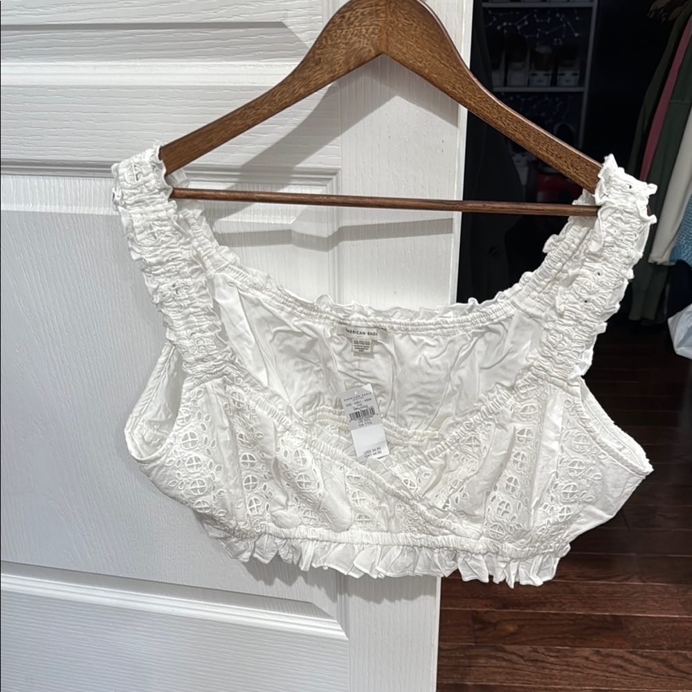 White Eyelet Women's Top